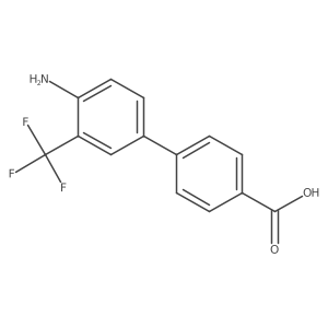 4-[4-Amino-3-(trifluoromethyl)phenyl]benzoic acid结构式