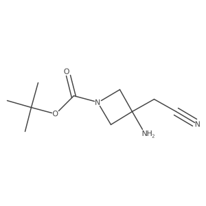 Tert-butyl 3-amino-3-(cyanomethyl)azetidine-1-carboxylate Structure