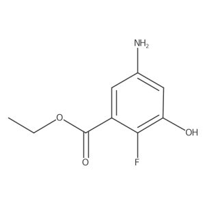 Ethyl 5-amino-2-fluoro-3-hydroxybenzoate结构式