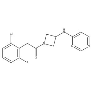 2-(2-Chloro-6-fluorophenyl)-1-{3-[(pyrimidin-4-yl)amino]azetidin-1-yl}ethan-1-one结构式