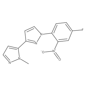 1-(4-Fluoro-2-nitrophenyl)-2'-methyl-1H,2'H-3,3'-bipyrazole结构式