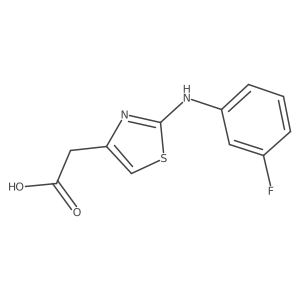 2-{2-[(3-Fluorophenyl)amino]-1,3-thiazol-4-yl}acetic acid Structure