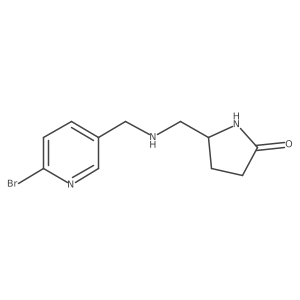 5-({[(6-Bromopyridin-3-yl)methyl]amino}methyl)pyrrolidin-2-one结构式