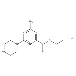 Ethyl 4-amino-6-(piperazin-1-yl)-1,3,5-triazine-2-carboxylate hydrochloride Structure