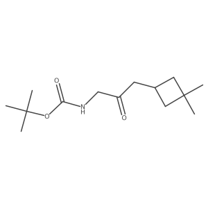 tert-butyl N-[3-(3,3-dimethylcyclobutyl)-2-oxopropyl]carbamate Structure