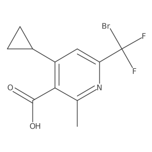 6-(Bromodifluoromethyl)-4-cyclopropyl-2-methylpyridine-3-carboxylic acid Structure