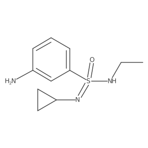 3-amino-N-cyclopropyl-N-ethylbenzene-1-sulfonoimidamide结构式