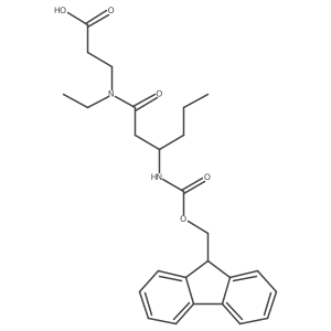 3-[(3R)-N-ethyl-3-({[(9H-fluoren-9-yl)methoxy]carbonyl}amino)hexanamido]propanoic acid结构式