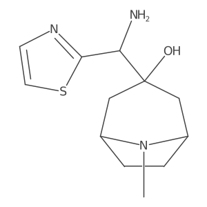 3-[Amino(1,3-thiazol-2-yl)methyl]-8-methyl-8-azabicyclo[3.2.1]octan-3-ol结构式