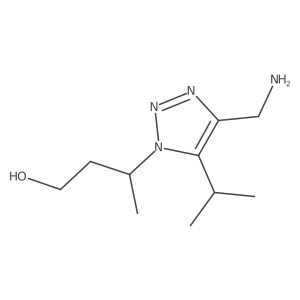 3-[4-(aminomethyl)-5-(propan-2-yl)-1H-1,2,3-triazol-1-yl]butan-1-ol结构式