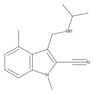 1,4-dimethyl-3-{[(propan-2-yl)amino]methyl}-1H-indole-2-carbonitrile Structure