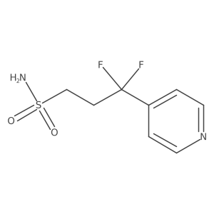 3,3-Difluoro-3-(pyridin-4-yl)propane-1-sulfonamide结构式