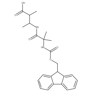 3-[2-({[(9H-fluoren-9-yl)methoxy]carbonyl}amino)-2-methylpropanamido]-2-methylbutanoic acid结构式