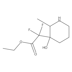 Ethyl 2,2-difluoro-2-(3-hydroxy-2-methylpiperidin-3-yl)acetate结构式