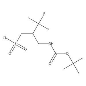tert-butyl N-[3-(chlorosulfonyl)-2-(trifluoromethyl)propyl]carbamate结构式