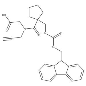 2-(1-{1-[({[(9H-fluoren-9-yl)methoxy]carbonyl}amino)methyl]cyclopentyl}-N-(prop-2-yn-1-yl)formamido)acetic acid Structure