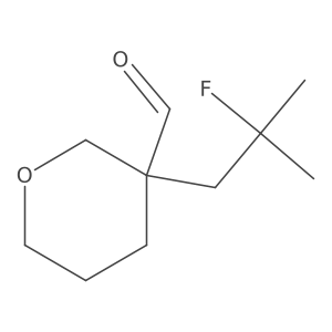 3-(2-Fluoro-2-methylpropyl)oxane-3-carbaldehyde结构式