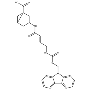 3-[4-({[(9H-fluoren-9-yl)methoxy]carbonyl}amino)but-2-enamido]bicyclo[3.1.0]hexane-1-carboxylic acid结构式
