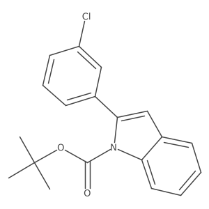tert-Butyl 2-(3-chlorophenyl)-1H-indole-1-carboxylate结构式