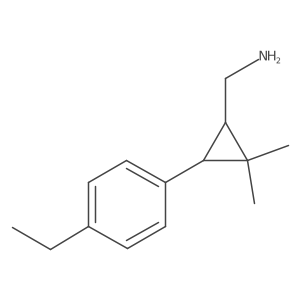rac-[(1R,3R)-3-(4-ethylphenyl)-2,2-dimethylcyclopropyl]methanamine Structure