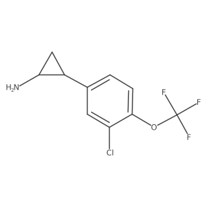 rac-(1R,2S)-2-[3-chloro-4-(trifluoromethoxy)phenyl]cyclopropan-1-amine Structure