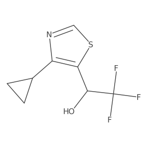 (1S)-1-(4-cyclopropyl-1,3-thiazol-5-yl)-2,2,2-trifluoroethan-1-ol结构式