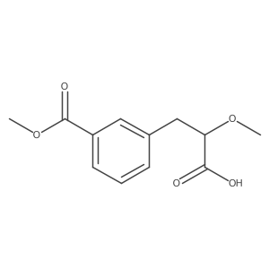 2-Methoxy-3-[3-(methoxycarbonyl)phenyl]propanoic acid结构式