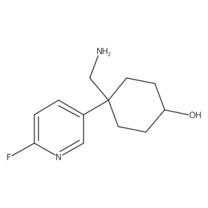 4-(Aminomethyl)-4-(6-fluoropyridin-3-yl)cyclohexan-1-ol结构式