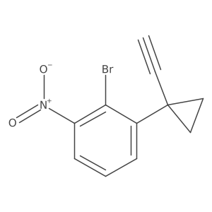 2-Bromo-1-(1-ethynylcyclopropyl)-3-nitrobenzene结构式