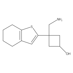 3-(Aminomethyl)-3-(4,5,6,7-tetrahydro-1-benzothiophen-2-yl)cyclobutan-1-ol Structure