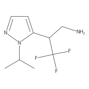 3,3,3-trifluoro-2-[1-(propan-2-yl)-1H-pyrazol-5-yl]propan-1-amine Structure