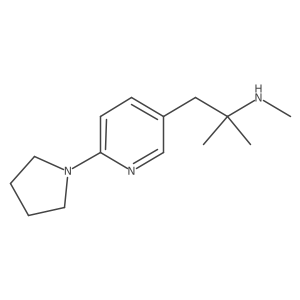 Methyl({2-methyl-1-[6-(pyrrolidin-1-yl)pyridin-3-yl]propan-2-yl})amine结构式