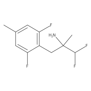 3-(2,6-Difluoro-4-methylphenyl)-1,1-difluoro-2-methylpropan-2-amine结构式