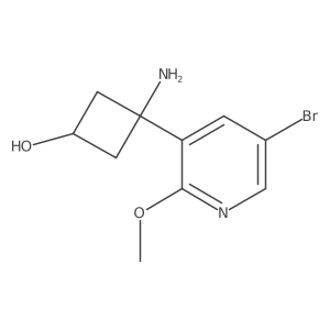 3-Amino-3-(5-bromo-2-methoxypyridin-3-yl)cyclobutan-1-ol Structure