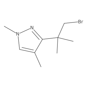 3-(1-bromo-2-methylpropan-2-yl)-1,4-dimethyl-1H-pyrazole Structure