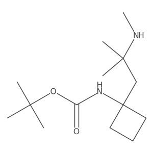 tert-butyl N-{1-[2-methyl-2-(methylamino)propyl]cyclobutyl}carbamate Structure