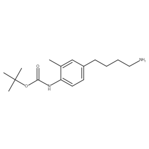 tert-butyl N-[4-(4-aminobutyl)-2-methylphenyl]carbamate结构式