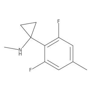 1-(2,6-difluoro-4-methylphenyl)-N-methylcyclopropan-1-amine结构式