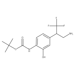 tert-butyl N-[4-(3-amino-1,1,1-trifluoropropan-2-yl)-2-hydroxyphenyl]carbamate结构式