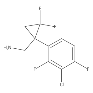 [1-(3-Chloro-2,4-difluorophenyl)-2,2-difluorocyclopropyl]methanamine Structure