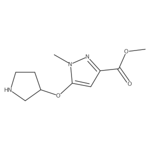 methyl 1-methyl-5-(pyrrolidin-3-yloxy)-1H-pyrazole-3-carboxylate结构式