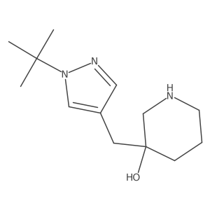 3-[(1-tert-butyl-1H-pyrazol-4-yl)methyl]piperidin-3-ol Structure