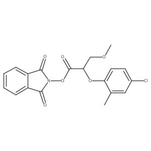 1,3-dioxo-2,3-dihydro-1H-isoindol-2-yl 2-(4-chloro-2-methylphenoxy)-3-methoxypropanoate结构式