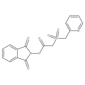 1,3-dioxo-2,3-dihydro-1H-isoindol-2-yl 2-[(pyridin-2-yl)methanesulfonyl]acetate结构式