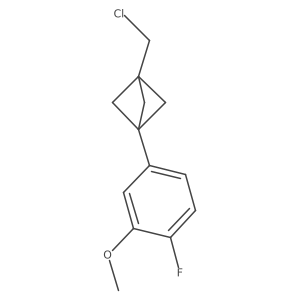 1-(Chloromethyl)-3-(4-fluoro-3-methoxyphenyl)bicyclo[1.1.1]pentane Structure