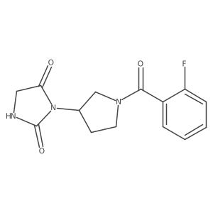 3-[1-(2-Fluorobenzoyl)pyrrolidin-3-yl]imidazolidine-2,4-dione Structure