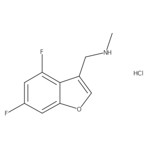 1-(4,6-Difluoro-1-benzofuran-3-yl)-N-methylmethanamine;hydrochloride Structure