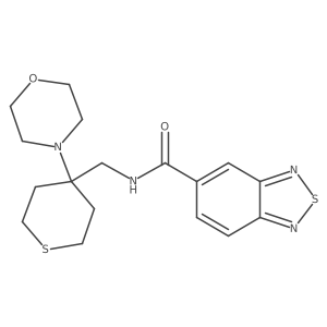N-{[4-(morpholin-4-yl)thian-4-yl]methyl}-2,1,3-benzothiadiazole-5-carboxamide Structure