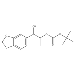 tert-butyl N-[(1R,2R)-1-(1,3-dioxaindan-5-yl)-1-hydroxypropan-2-yl]carbamate Structure