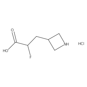3-(Azetidin-3-yl)-2-fluoropropanoic acid;hydrochloride结构式